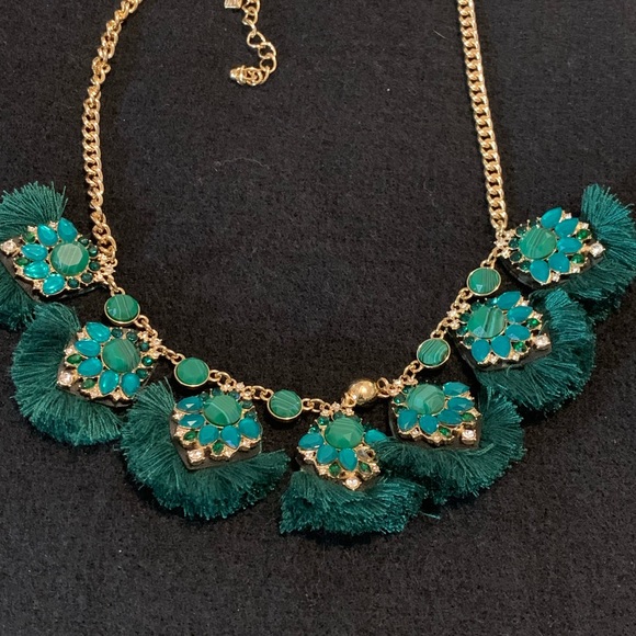 INC Gold-Tone Stone & Tassel Statement Necklace, NWOT - Picture 2 of 5